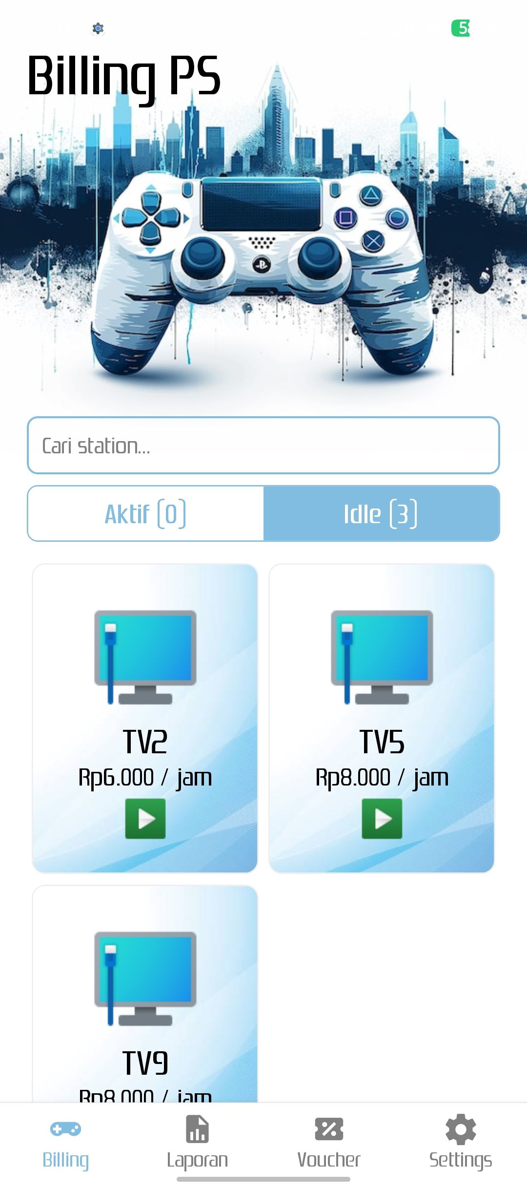 Dashboard Billing